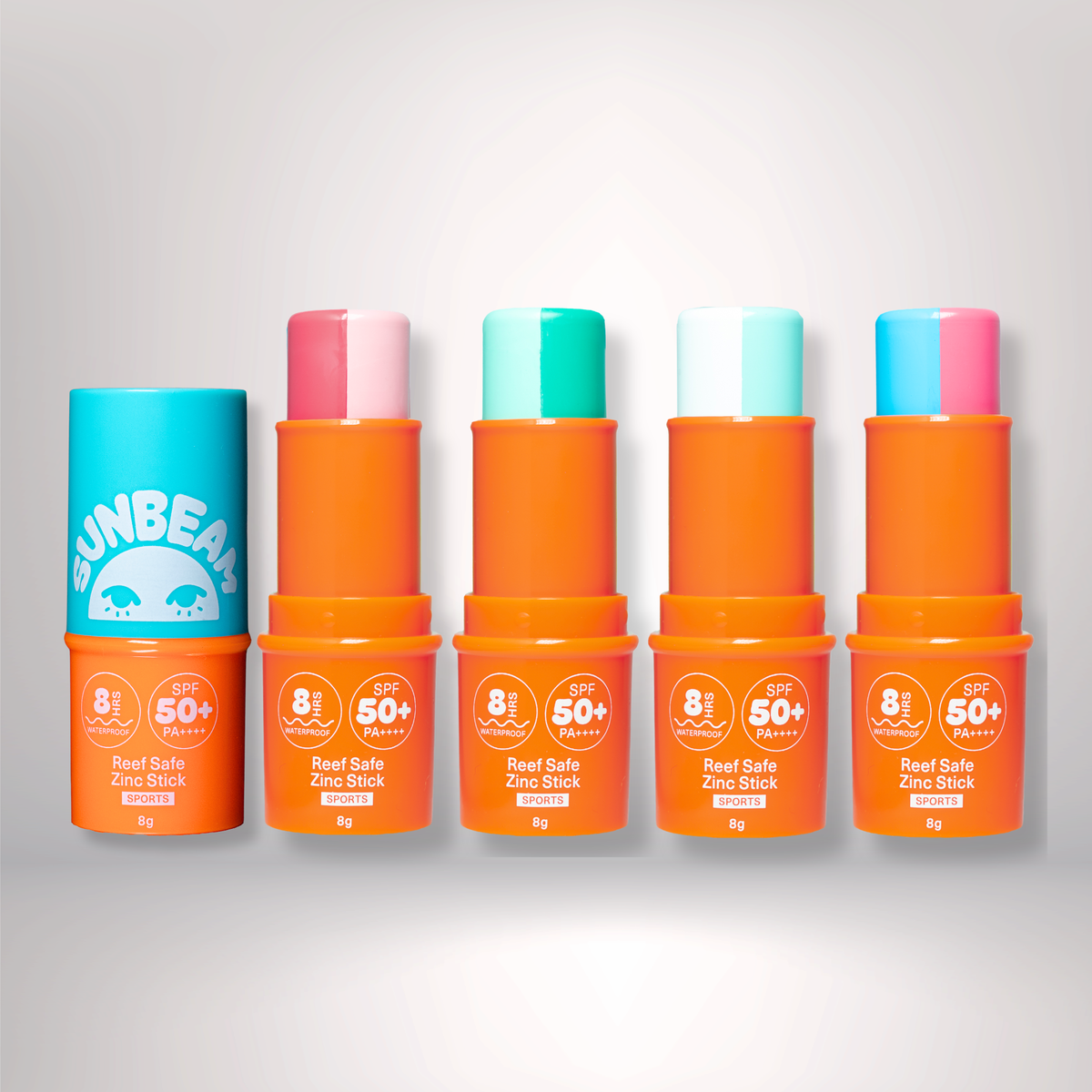 Sunbeam zinc stick line-up in all four shades