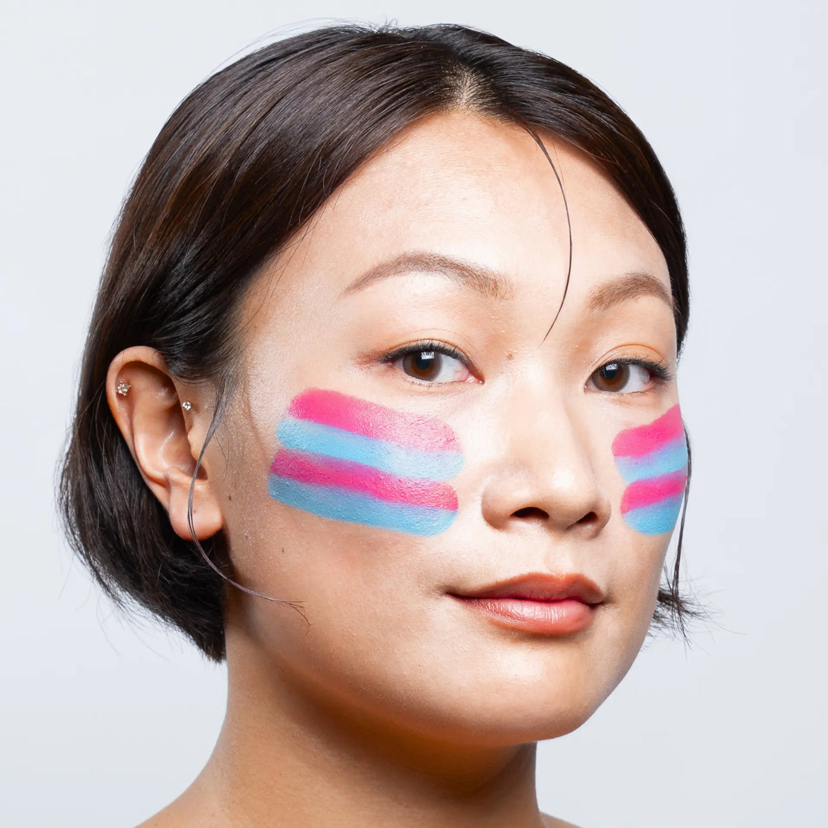 Cotton Candy zinc stripes on cheeks